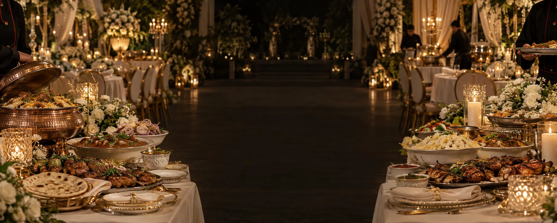 Pakistani wedding dining scene — concept imagery